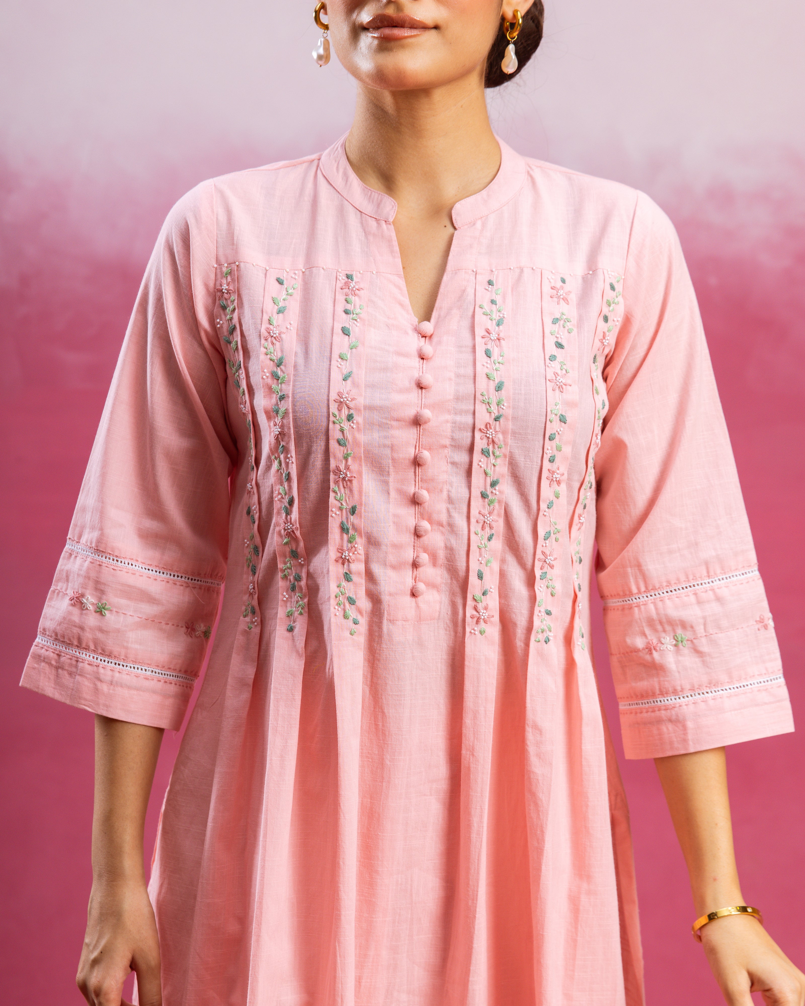 Pastel Pink Complete Suit Set