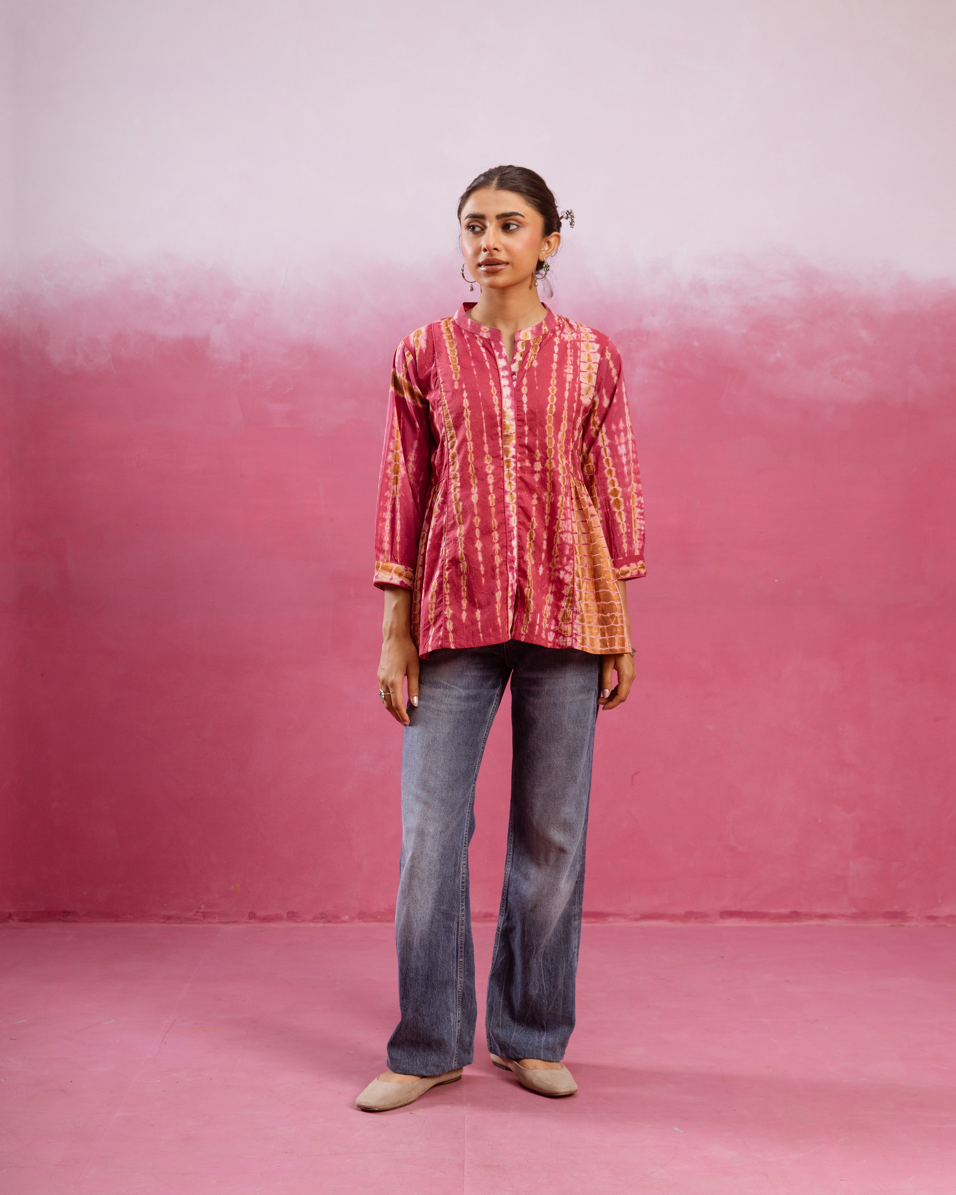 Deep Rose Pink Short Top