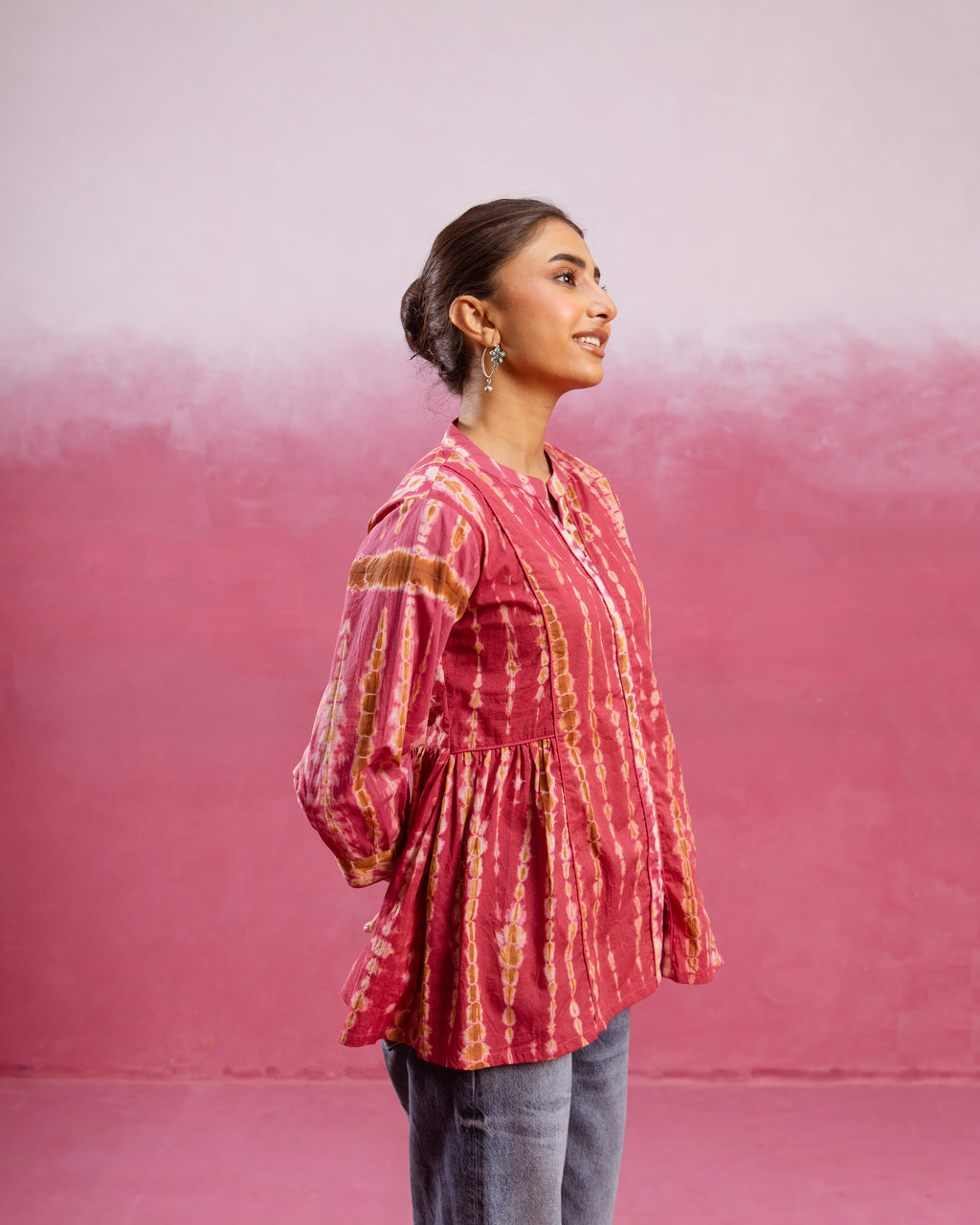 Deep Rose Pink Short Top