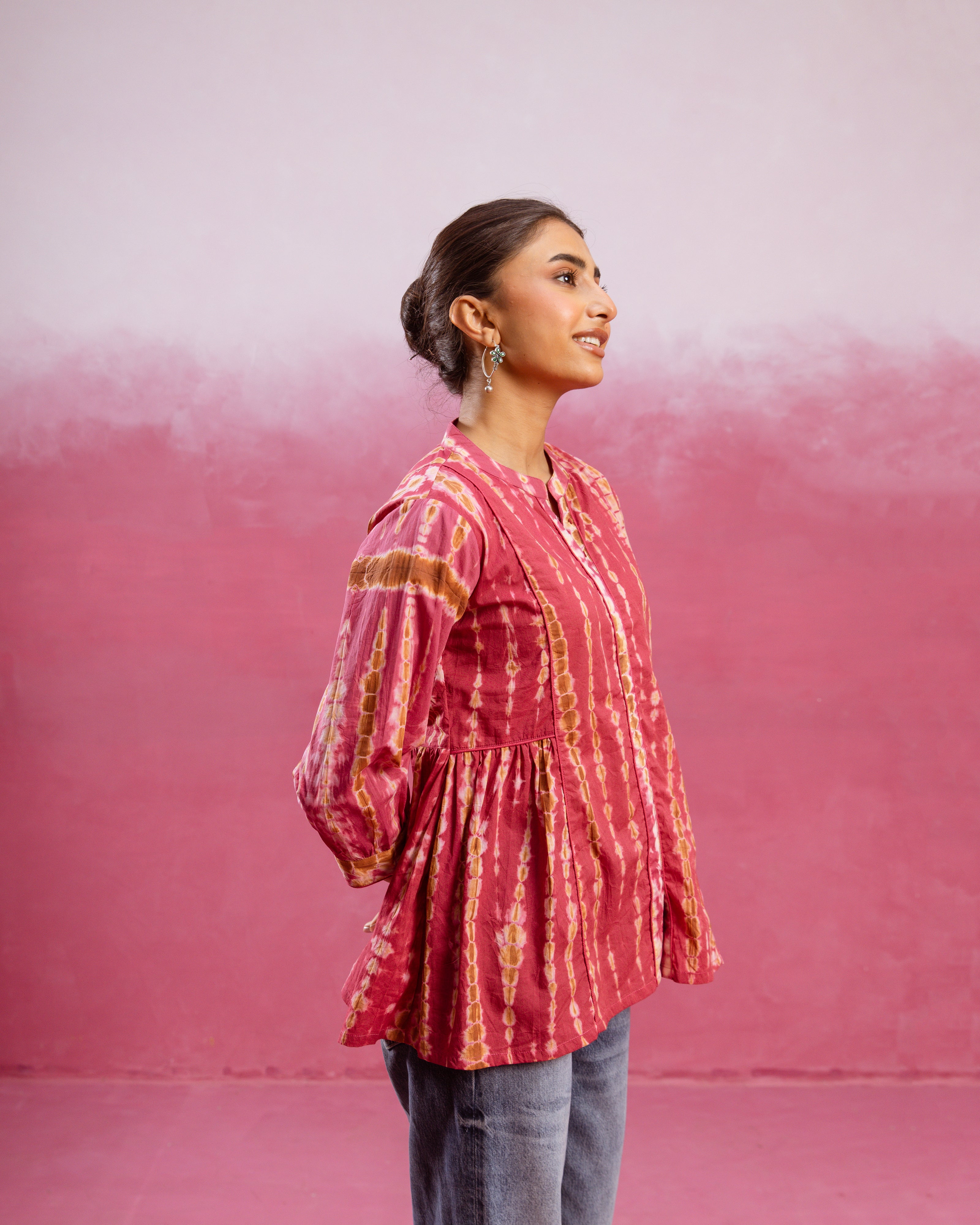 Deep Rose Pink Short Top