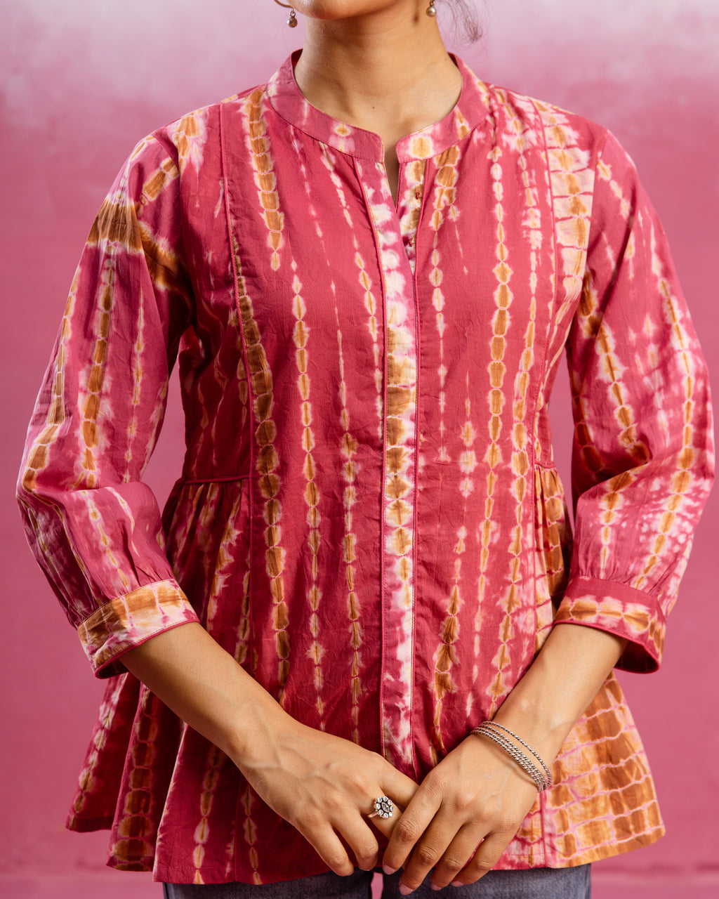 Deep Rose Pink Short Top