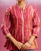 Deep Rose Pink Short Top