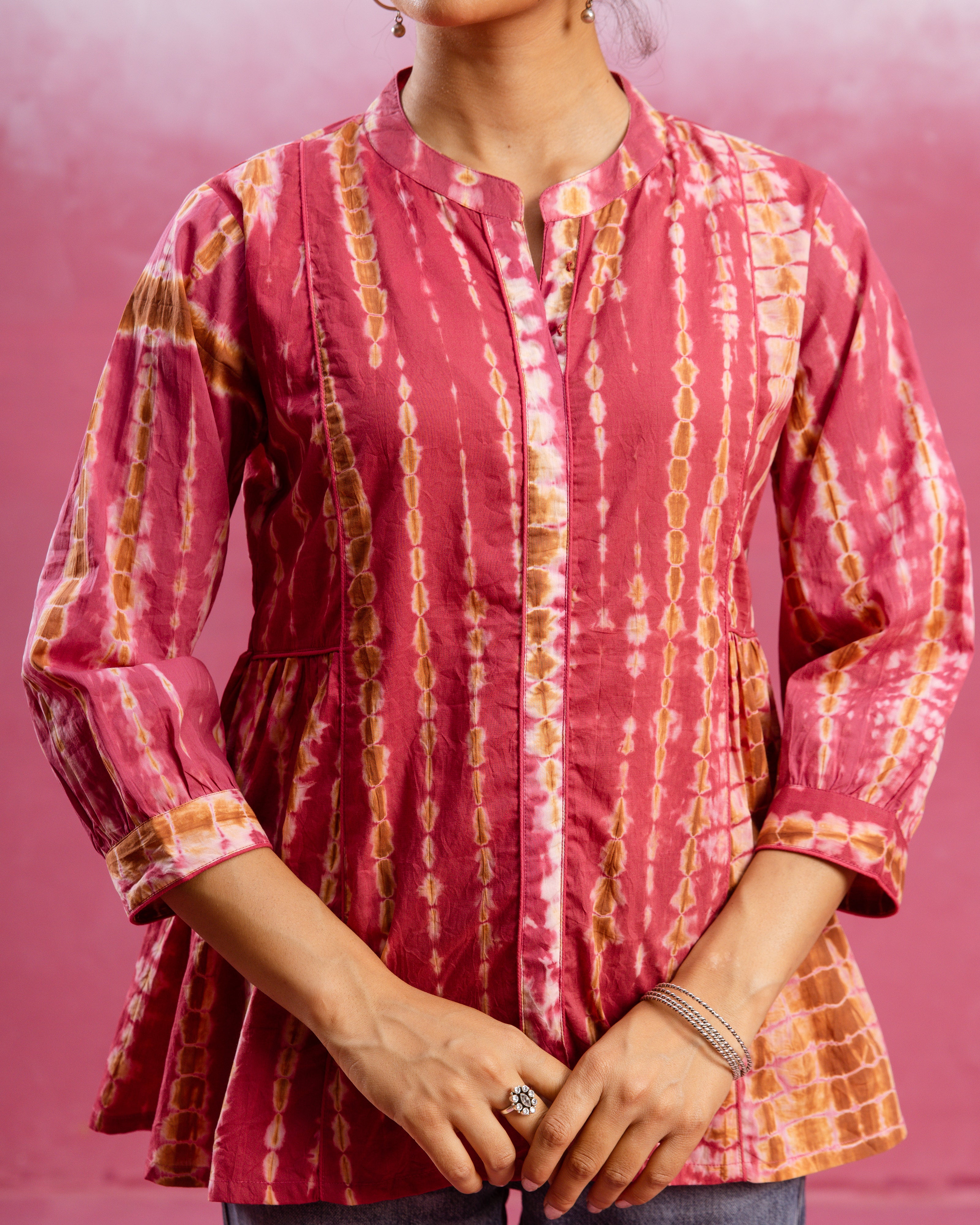 Deep Rose Pink Short Top