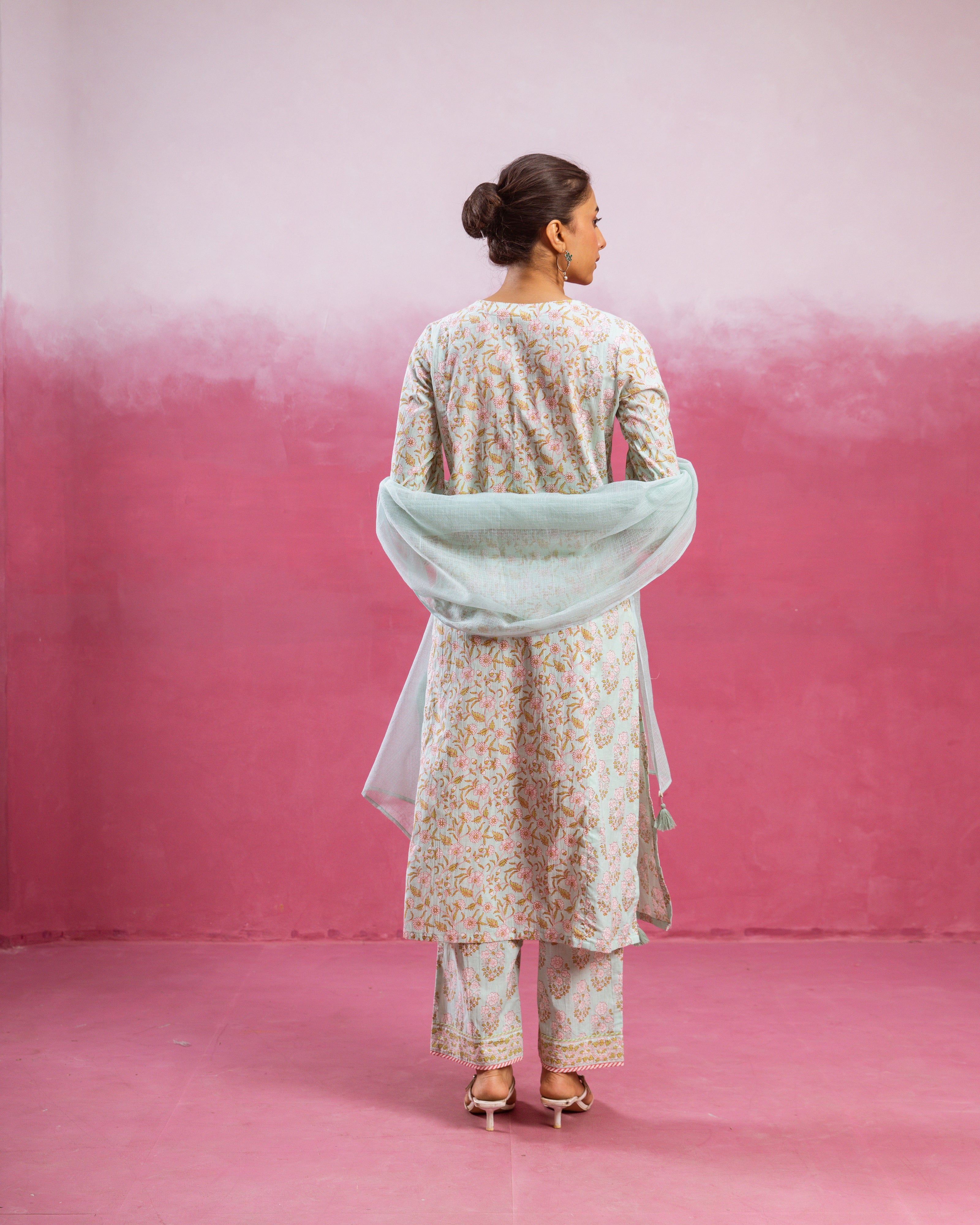 Olive Green Kurta Pant( Dupatta Not Inclueded)