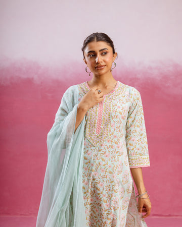 Olive Green Kurta Pant( Dupatta Not Inclueded)