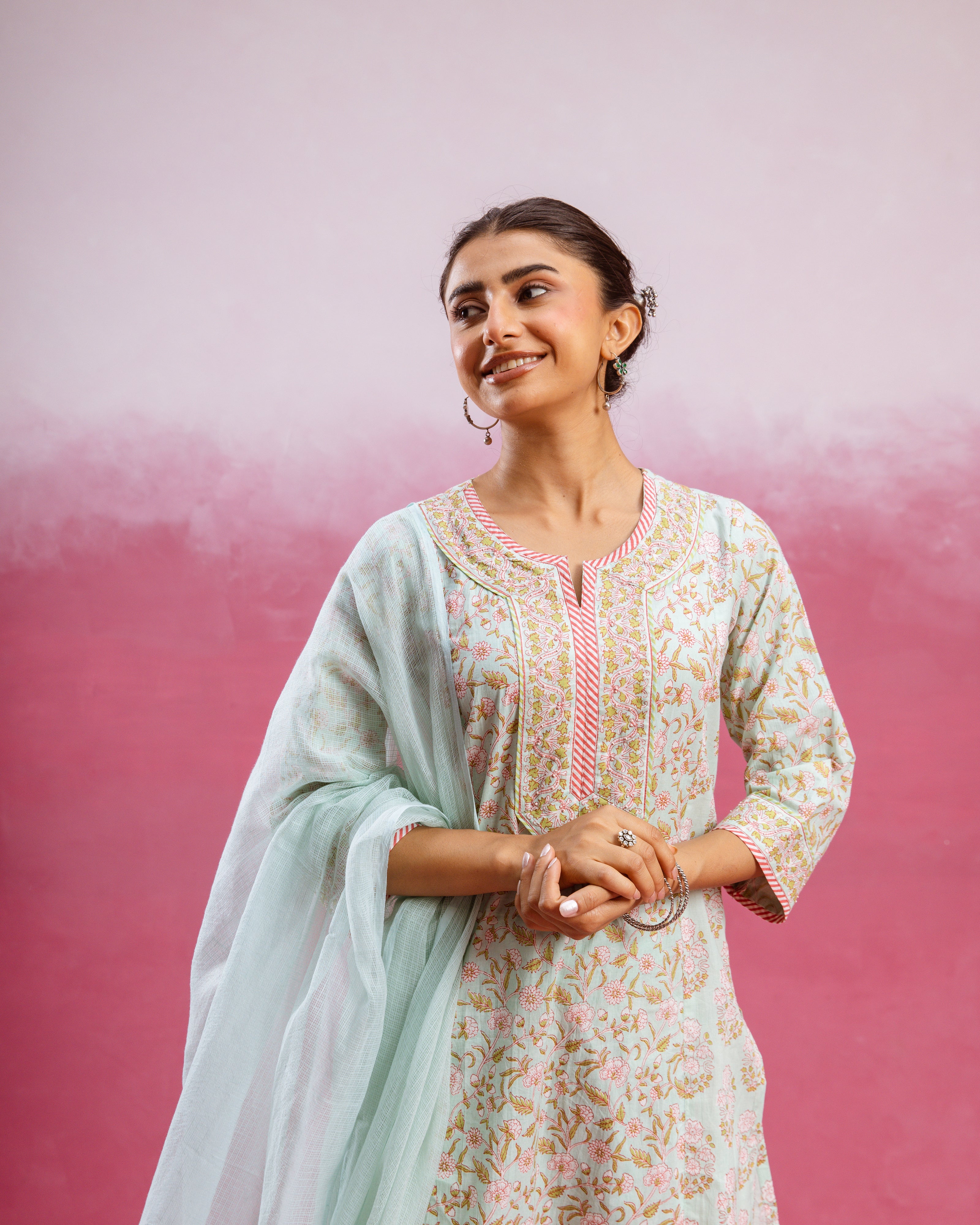 Olive Green Kurta Pant( Dupatta Not Inclueded)