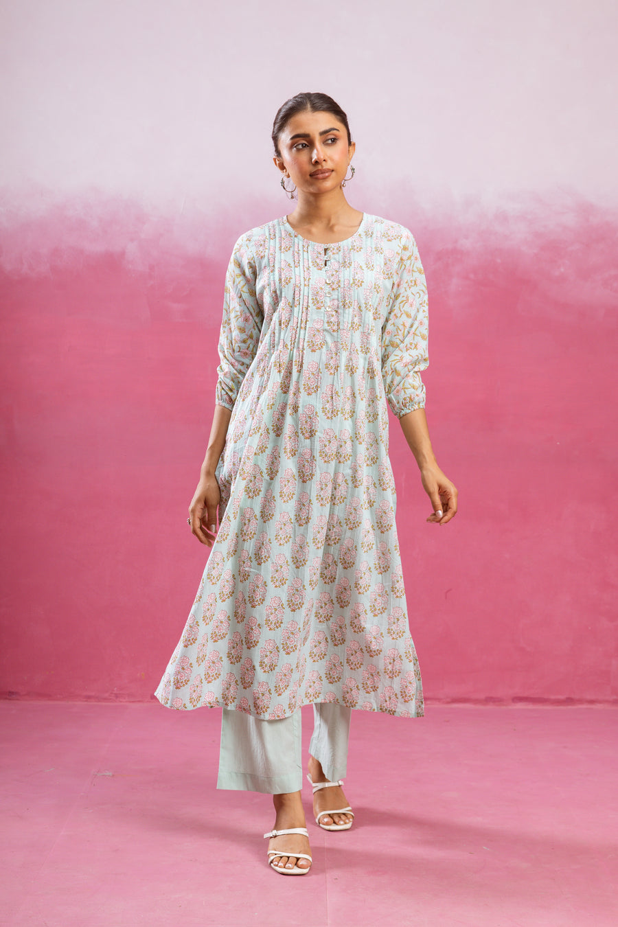 Mint Green Kurta (Pant Not Included)