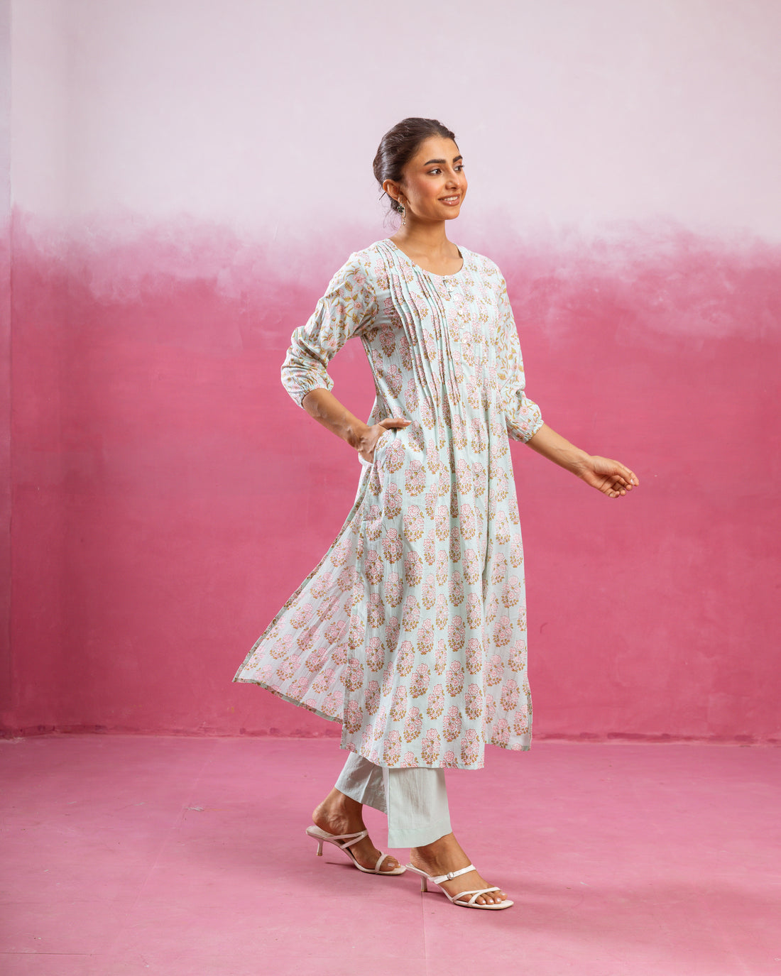Mint Green Kurta (Pant Not Included)
