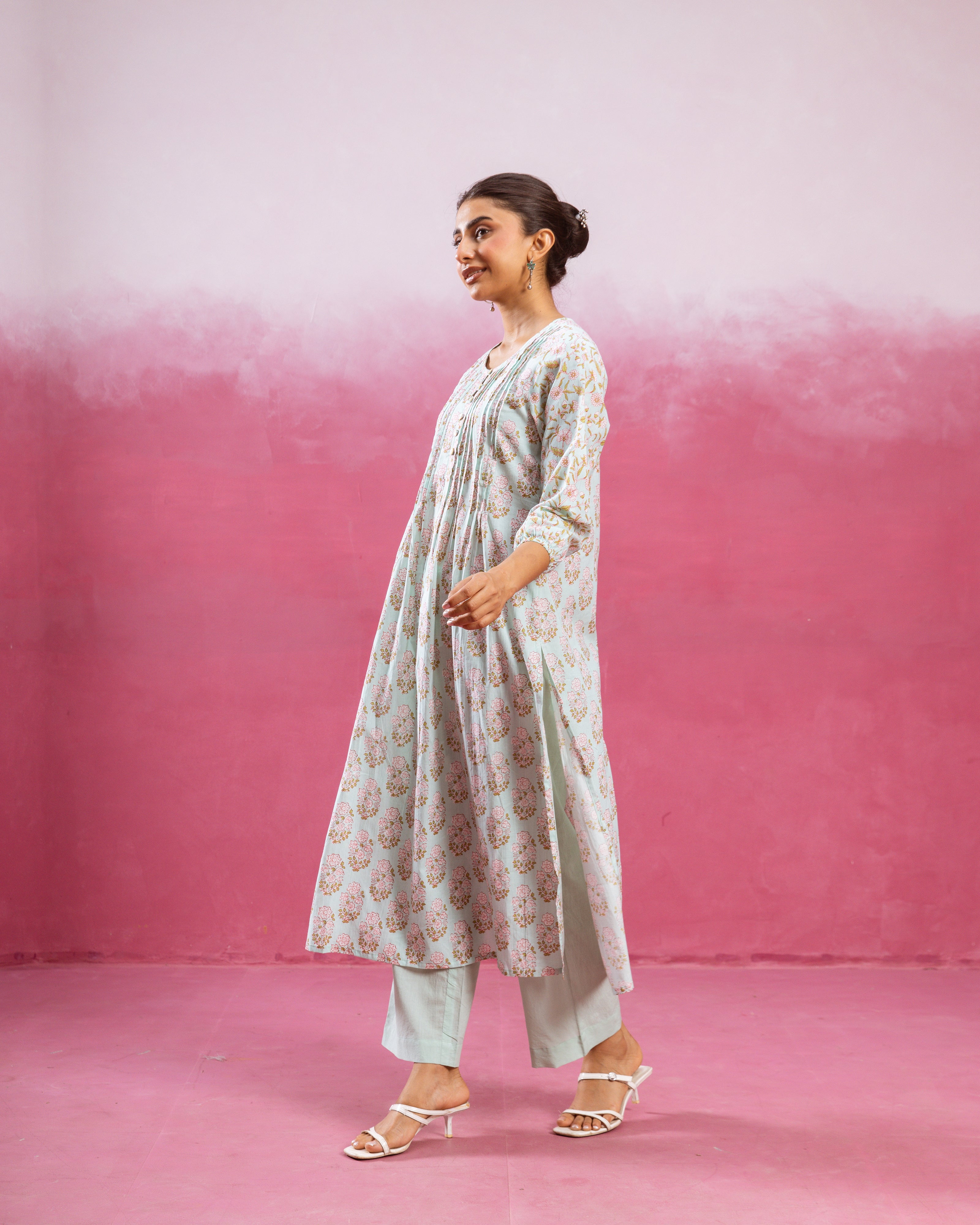 Mint Green Kurta (Pant Not Included)