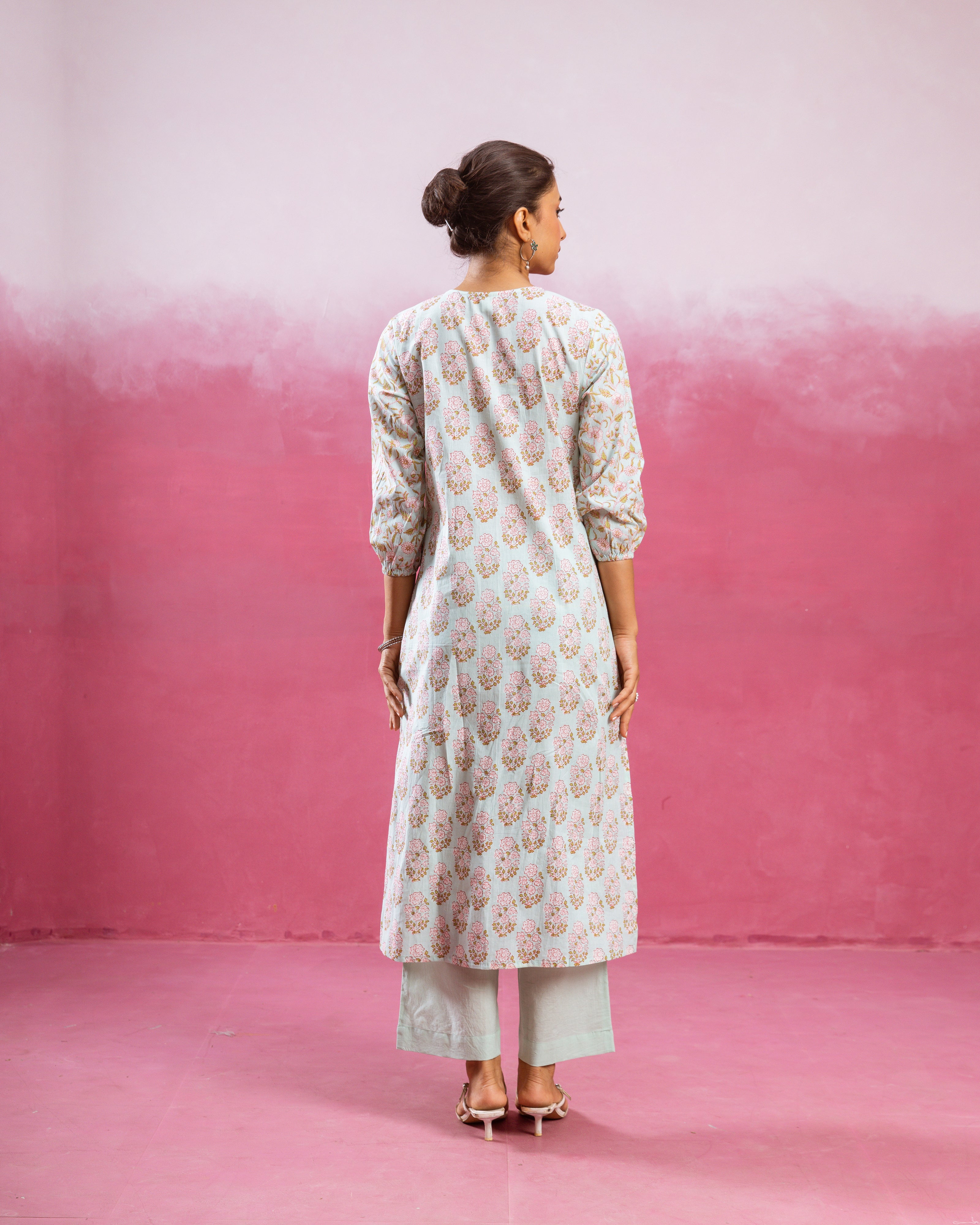 Mint Green Kurta (Pant Not Included)