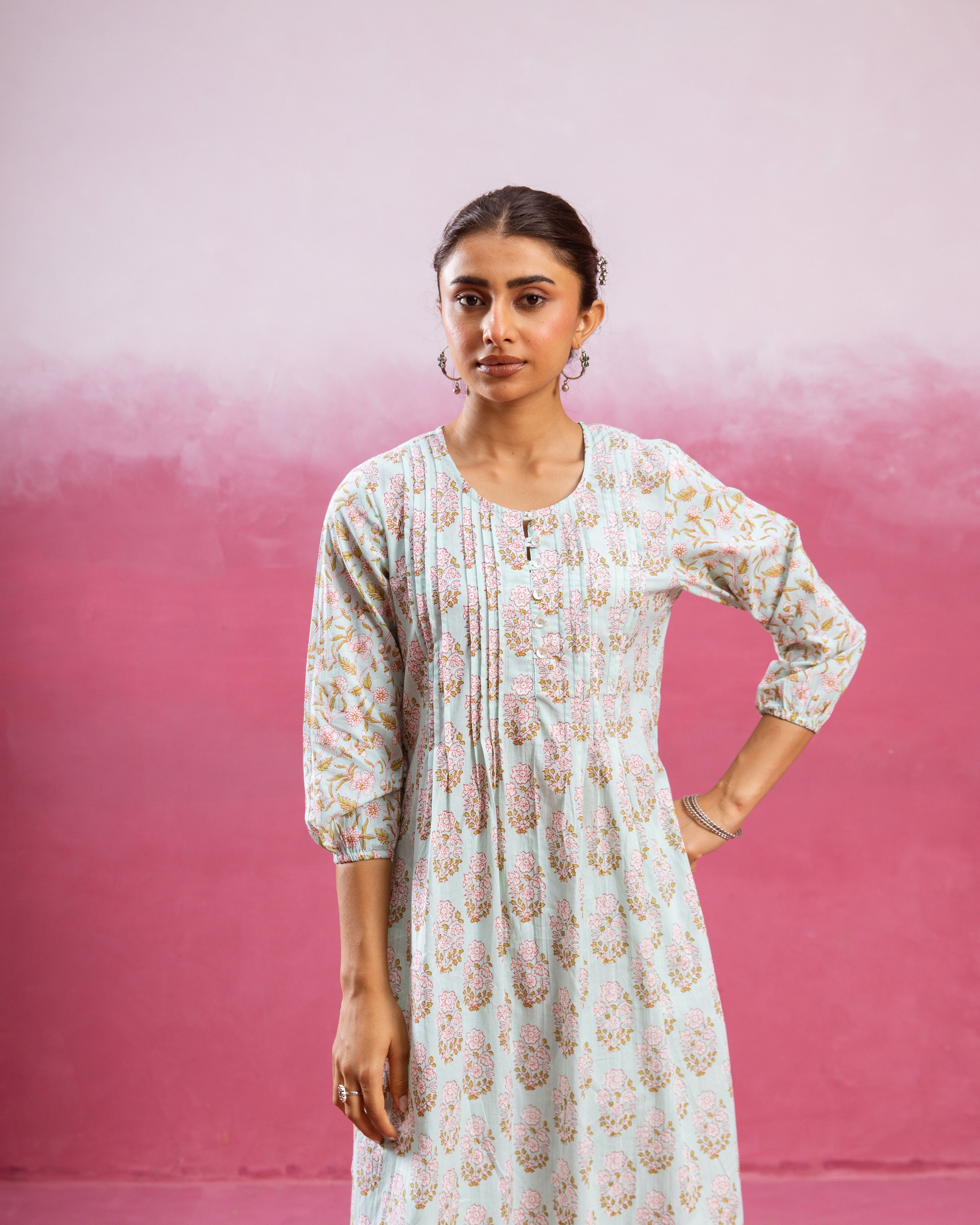 Mint Green Kurta (Pant Not Included)