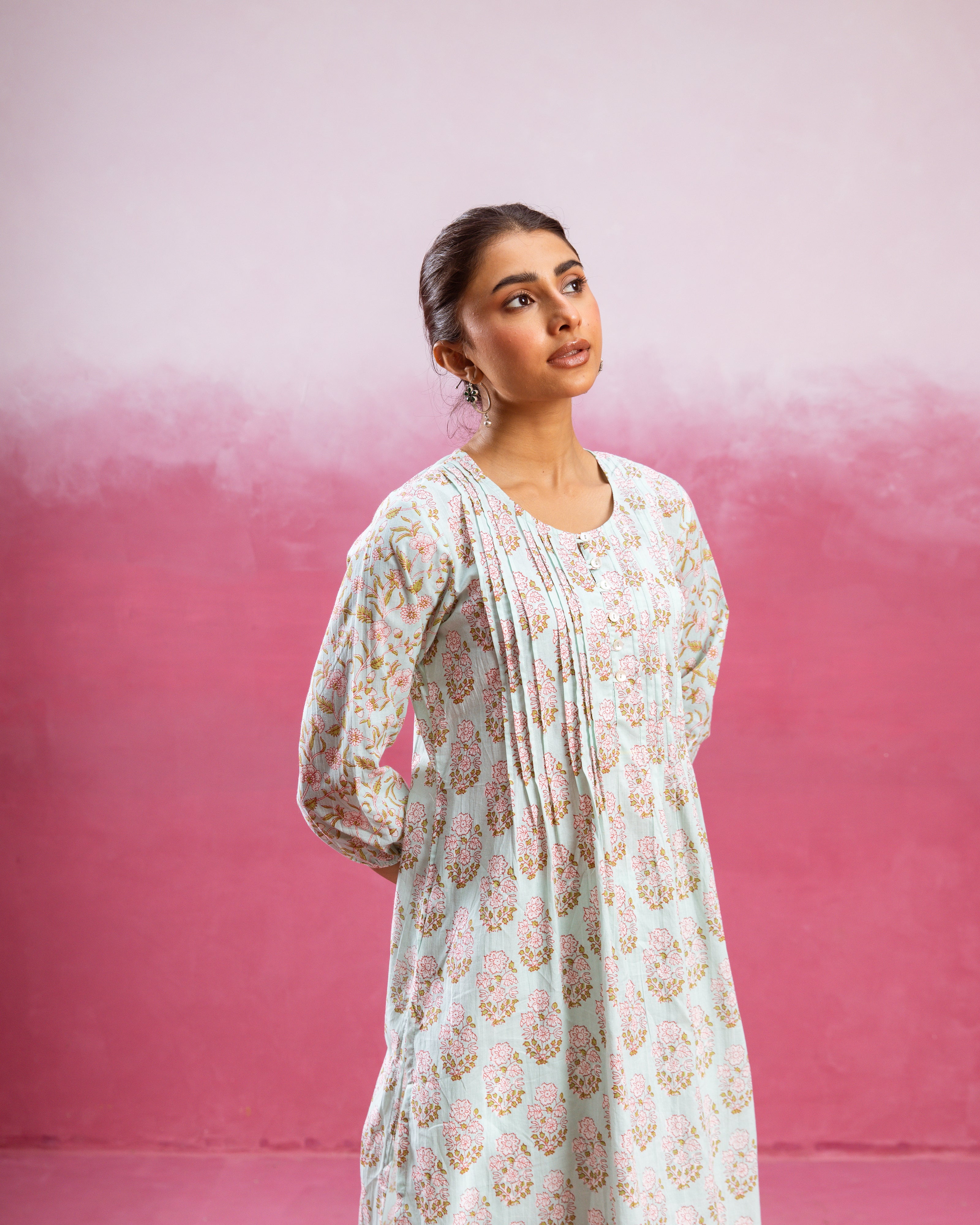 Mint Green Kurta (Pant Not Included)