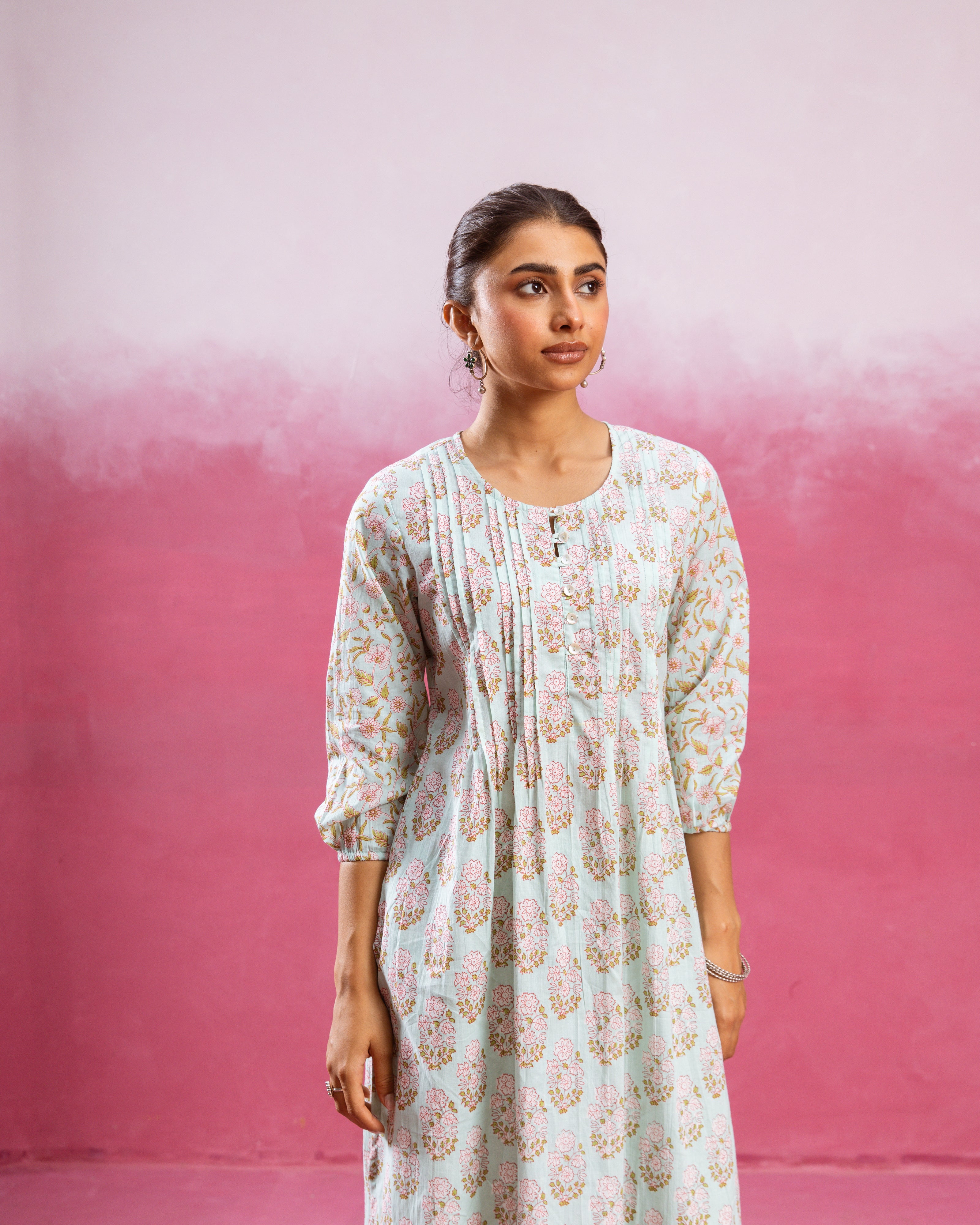 Mint Green Kurta (Pant Not Included)