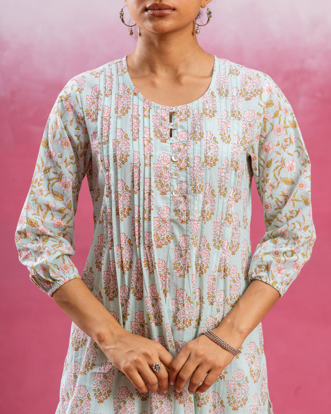 Mint Green Kurta (Pant Not Included)