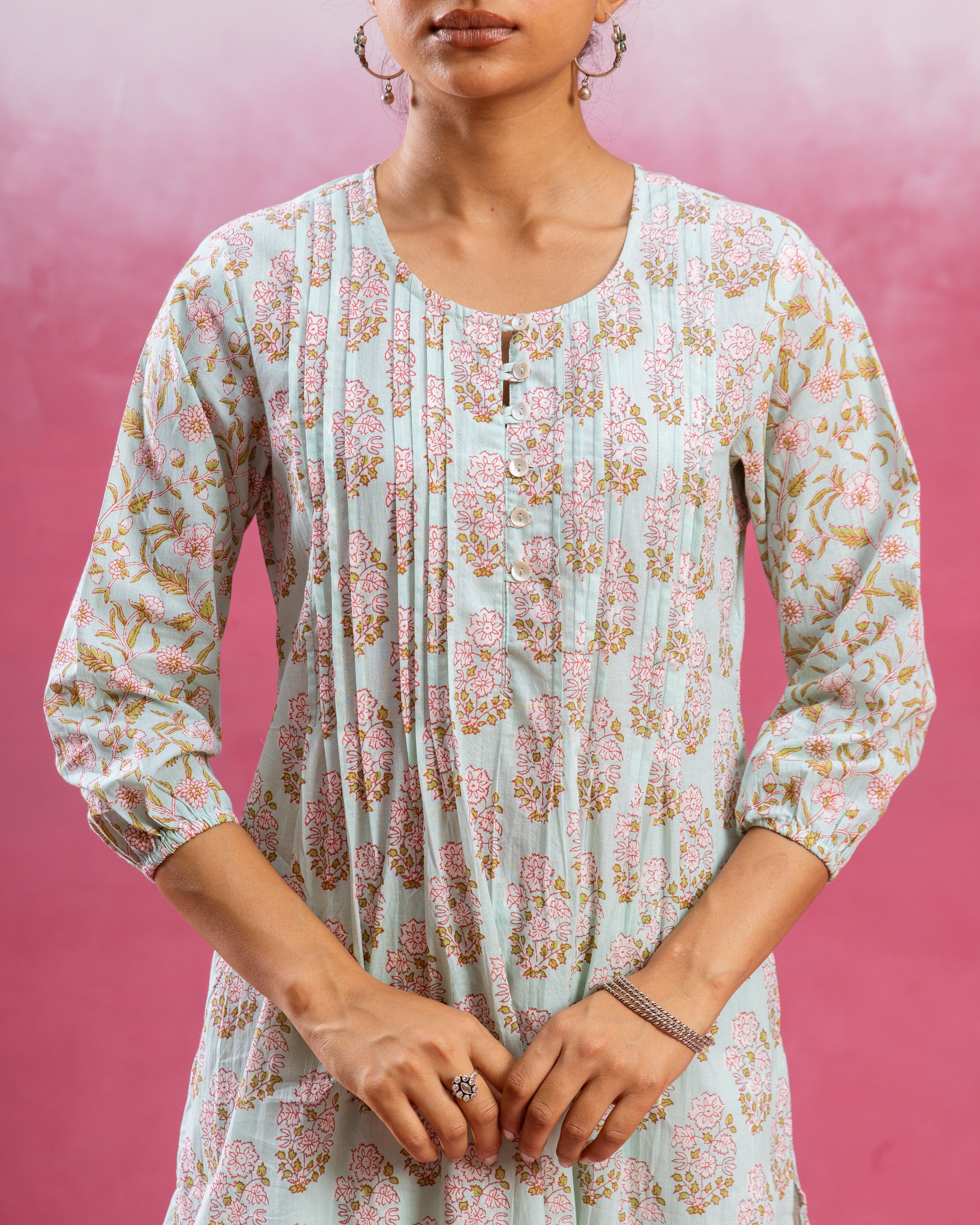 Mint Green Kurta (Pant Not Included)