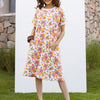Hand-block printed oversized cotton-modal T-shirt with Lycra – super comfortable for daily wear.