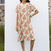 Hand-block printed oversized cotton-modal T-shirt with Lycra – super comfortable for daily wear.