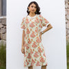 Hand-block printed oversized cotton-modal T-shirt with Lycra – super comfortable for daily wear.