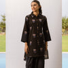 Black Cotton Printed Kurta Pant Set For Women's