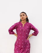 Falsa Cotton Hand Done Kurta Pant Set For Women's