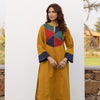 Mustard Cotton Linen Kurta Pant Set For Women's