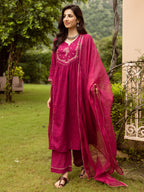 Falsa Cotton Dobby Complete Suit Set For Women's