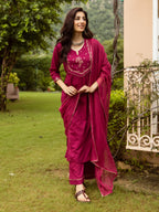 Falsa Cotton Dobby Complete Suit Set For Women's