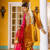 Mustard Velvet Complete Suit Set For Women's