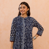 Navy Blue Kurta(Pant Not Included)