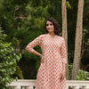 Laya Hanblock Cotton Kurta- Cotton Kurtis