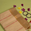 Beige Colour Cotton Handloom Self Weaned Saree