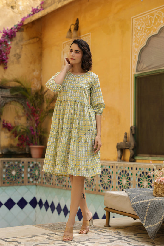 Olivia  Cotton Tier Dress-Tiered Dresses