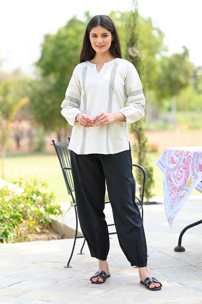 Black Cotton Dhoti For Women's