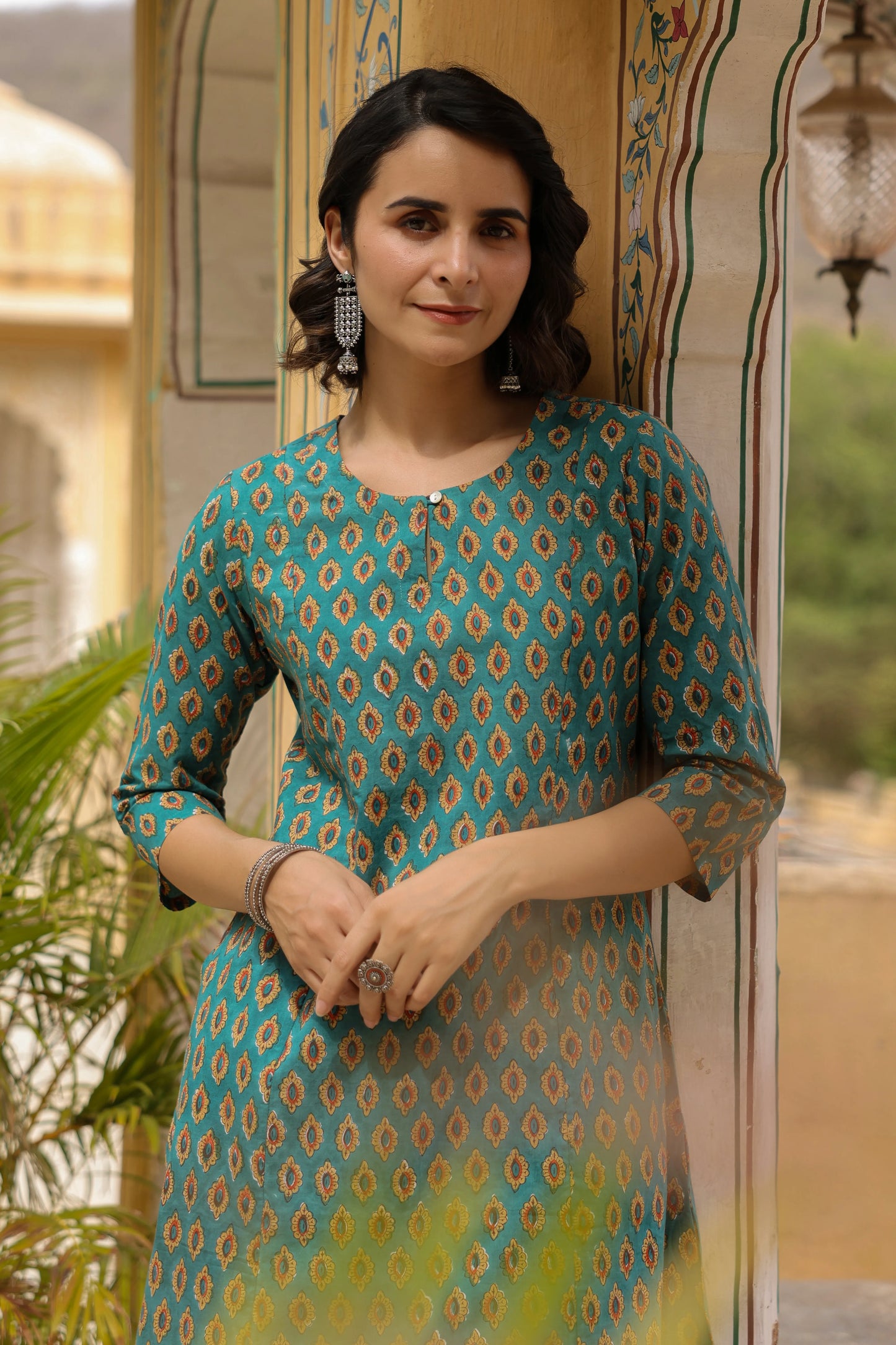 Mayuri Handblock  Kurta-Collection of Hand Block Printed