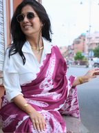 Magenta Tie & Dye Saree