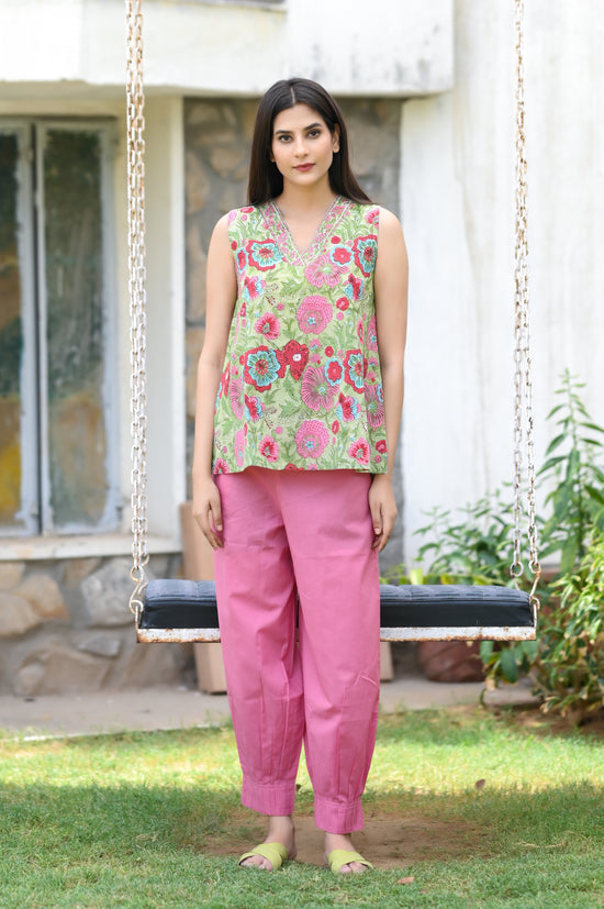 Pleated Cotton Salwar-Pure cotton