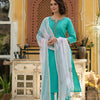 Rama Green Cotton Slub Complete Suit Set For Women's