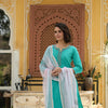 Rama Green Cotton Slub Complete Suit Set For Women's