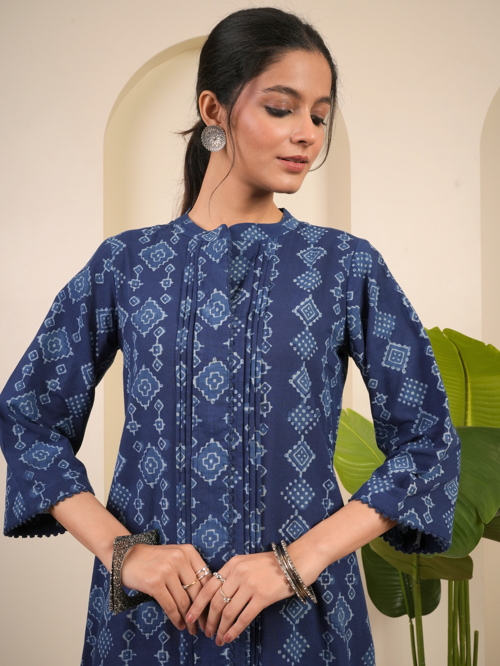 Indigo Cotton Kurta