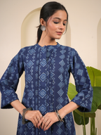 Indigo Cotton Kurta