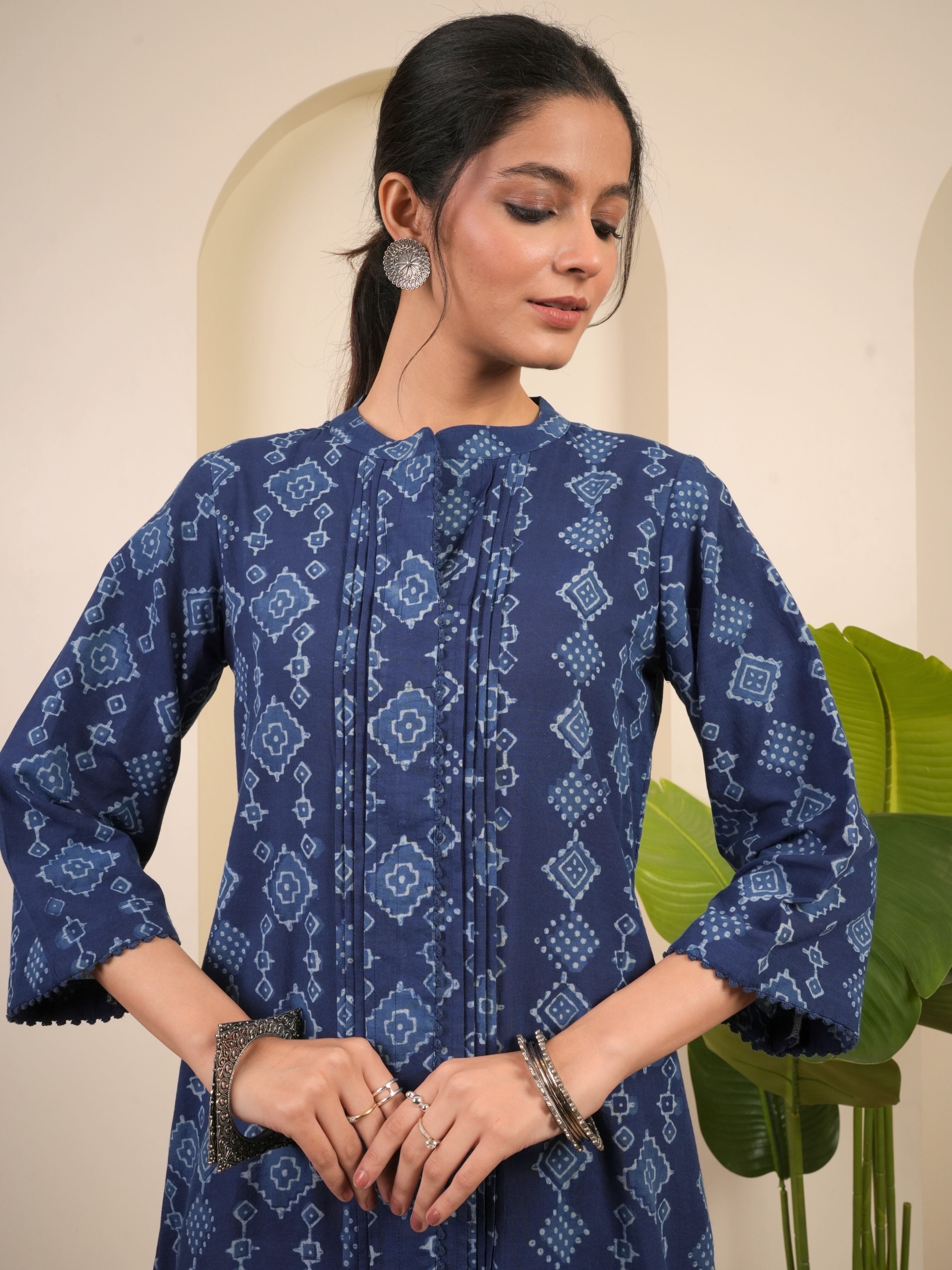 Indigo Cotton Kurta