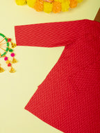 Red Cotton Boys Kurta