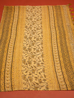 Yellow Color Cotton Block Printed Saree
