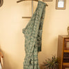 Pista Green Color Chanderi Block Printed Saree