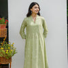 Light Green Cotton Handloom Kurta For Women's