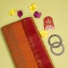 Orange Colour Cotton Handloom Self Weaned Saree