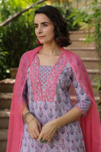 Kriti Handblock Straight Kurta