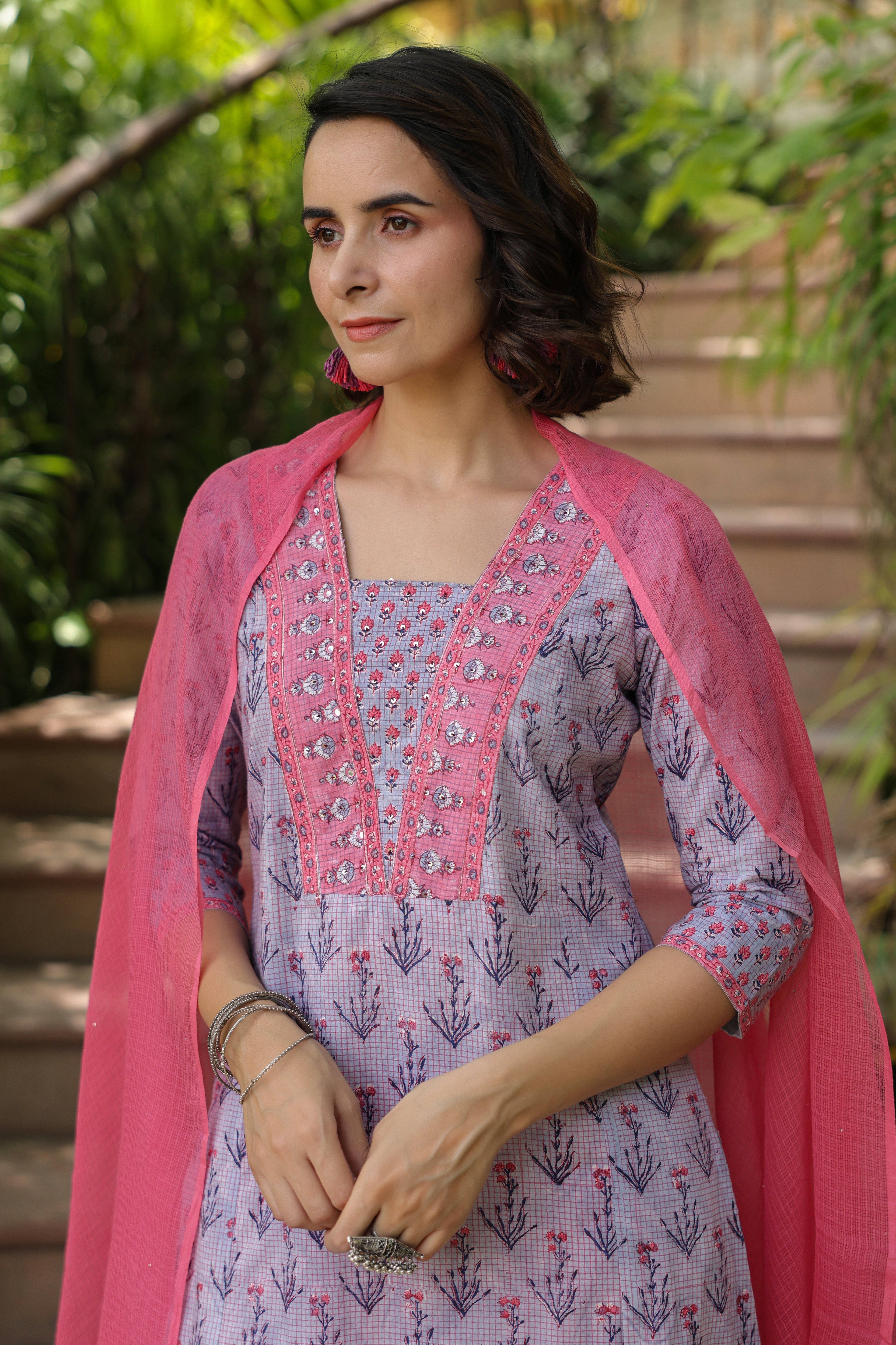 Kriti Handblock Straight Kurta