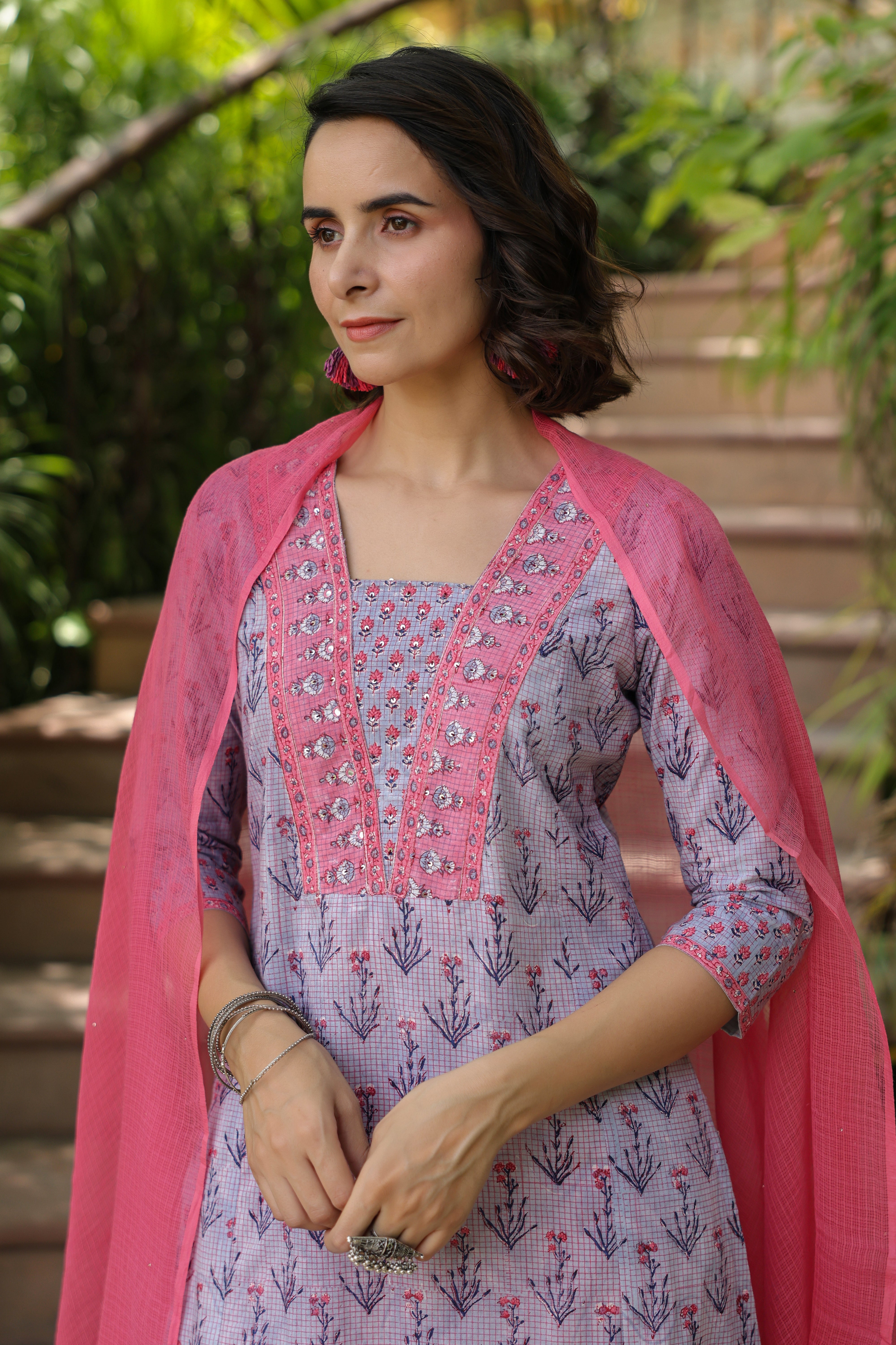 Kriti Handblock Straight Kurta
