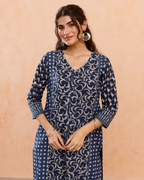 Navy Blue Kurta (Pant Not Included)